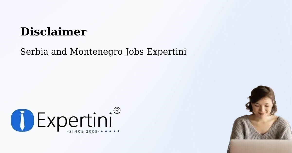 Disclaimer – Middleton - Serbia and Montenegro Jobs Expertini