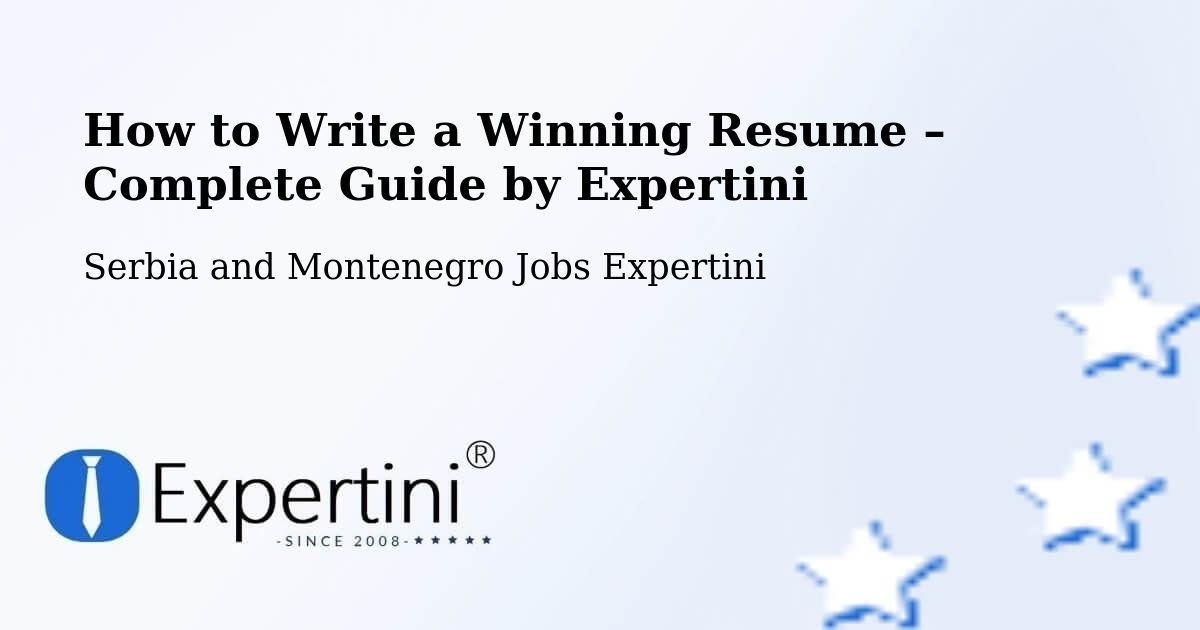 Resume Writing Guide for Job Seekers – Middleton - Middleton, Serbia and Montenegro Jobs Expertini
